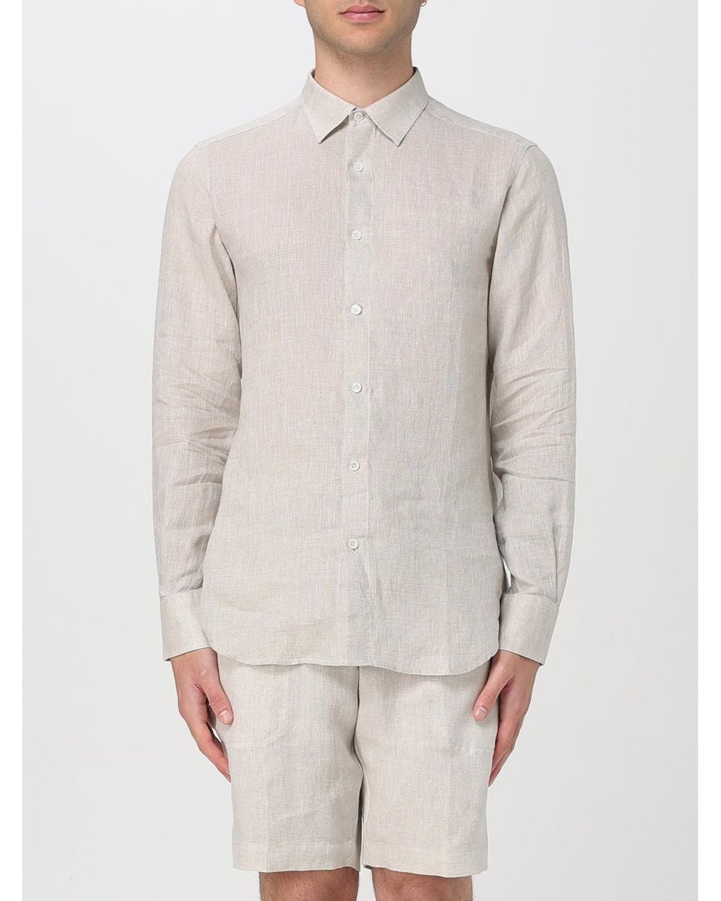 Kampos White Linen Shirt for men