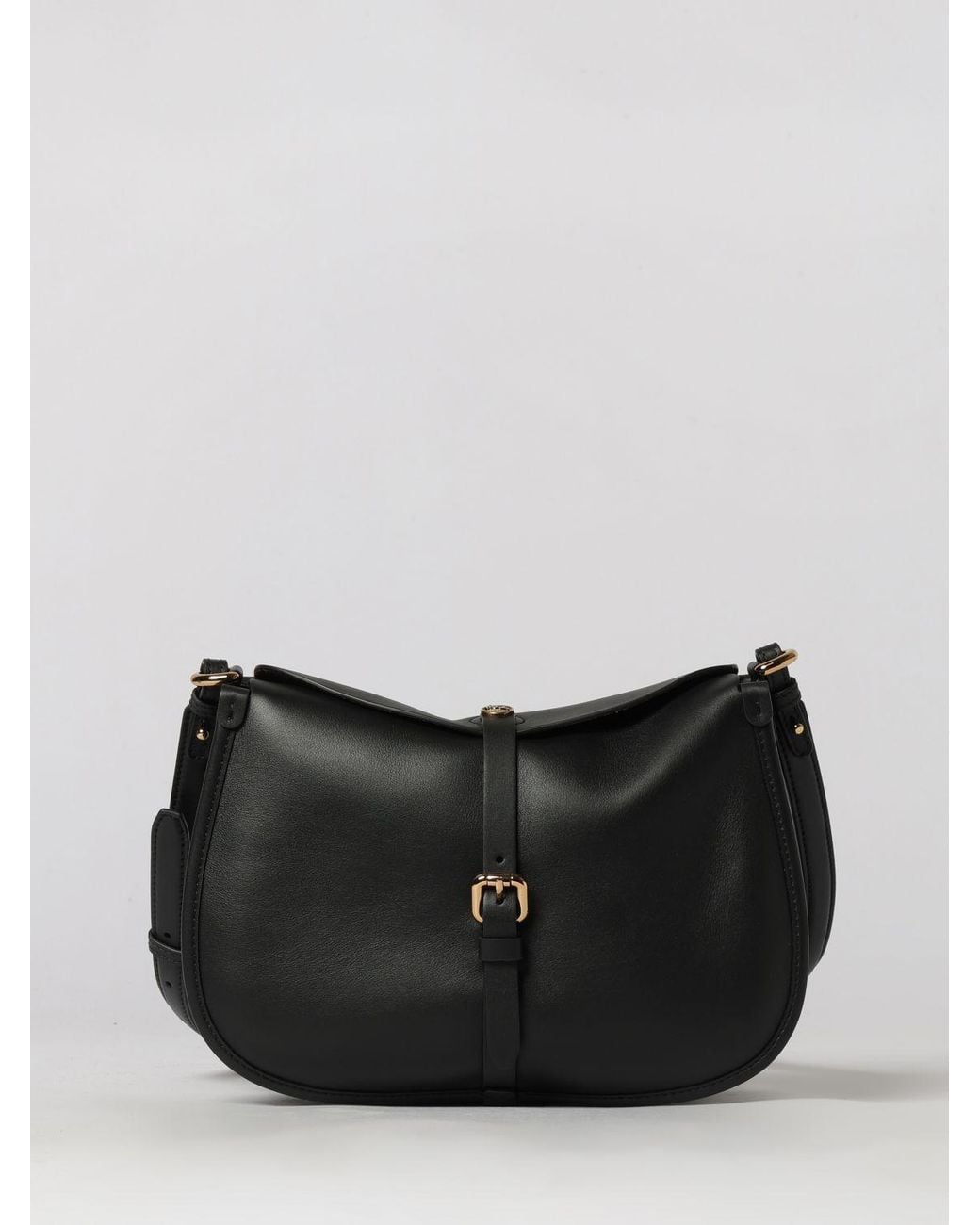 Etro Black Smooth Calfskin Crossbody Bag With Rounded Shape