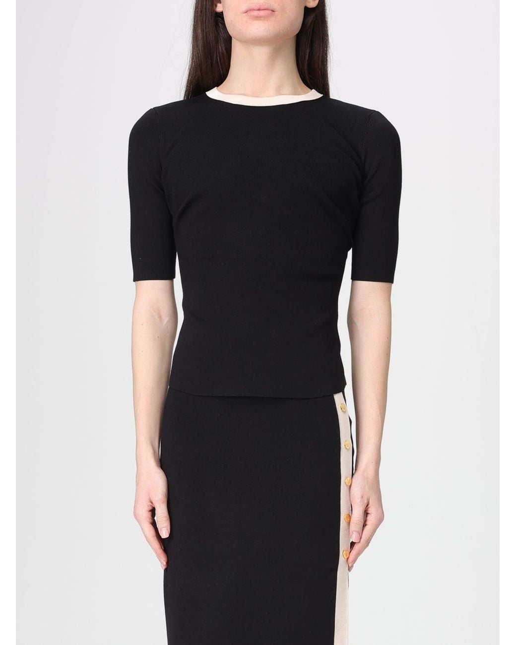 Elisabetta Franchi Black Knit Top