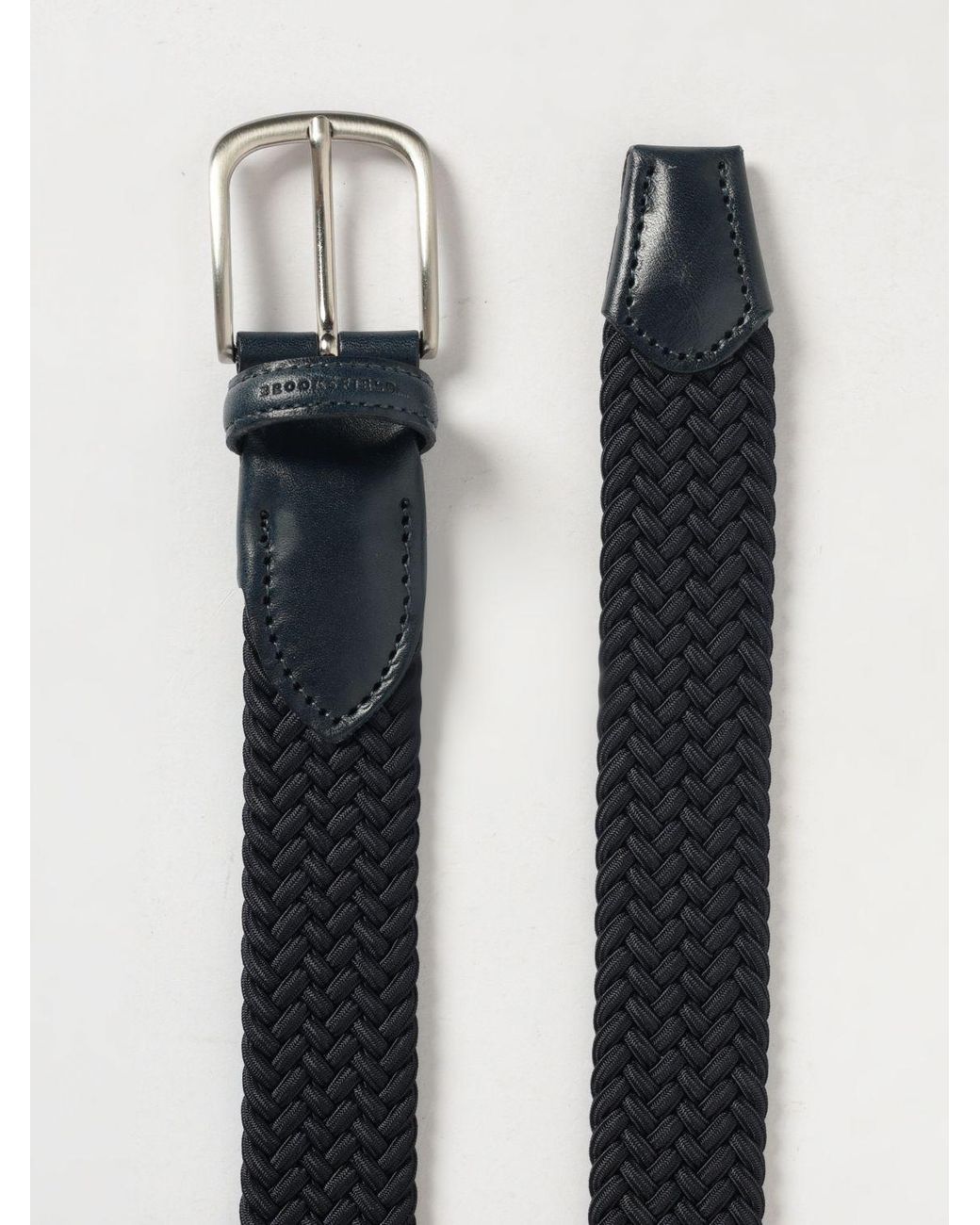 Brooksfield Black Stretch Woven Viscose Belt for men