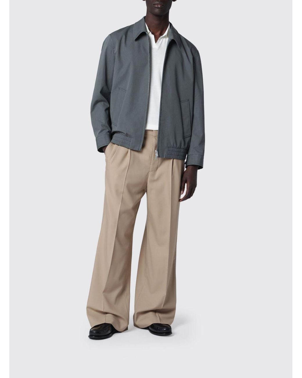 Lardini Gray Cotton And Silk Jacket for men