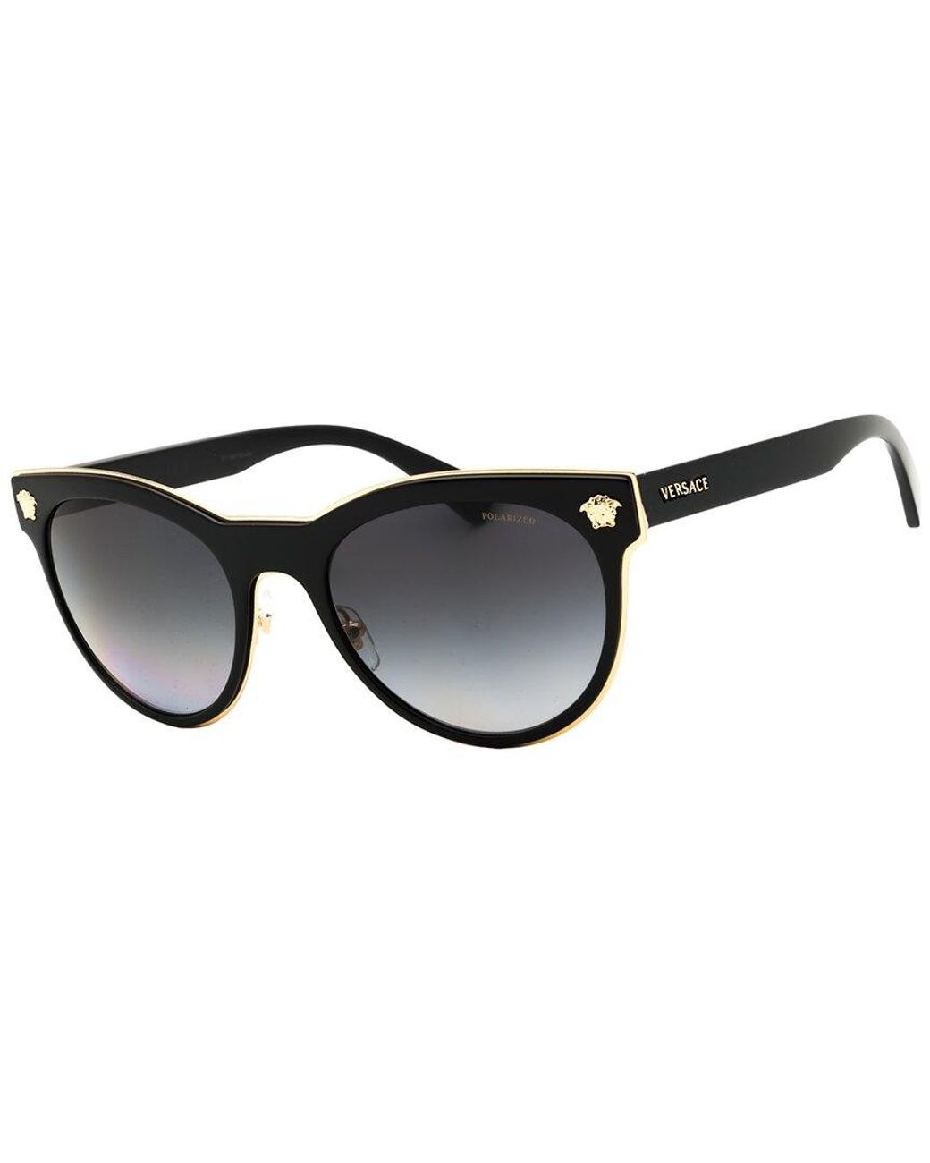 Versace Black 54Mm Polarized Sunglasses