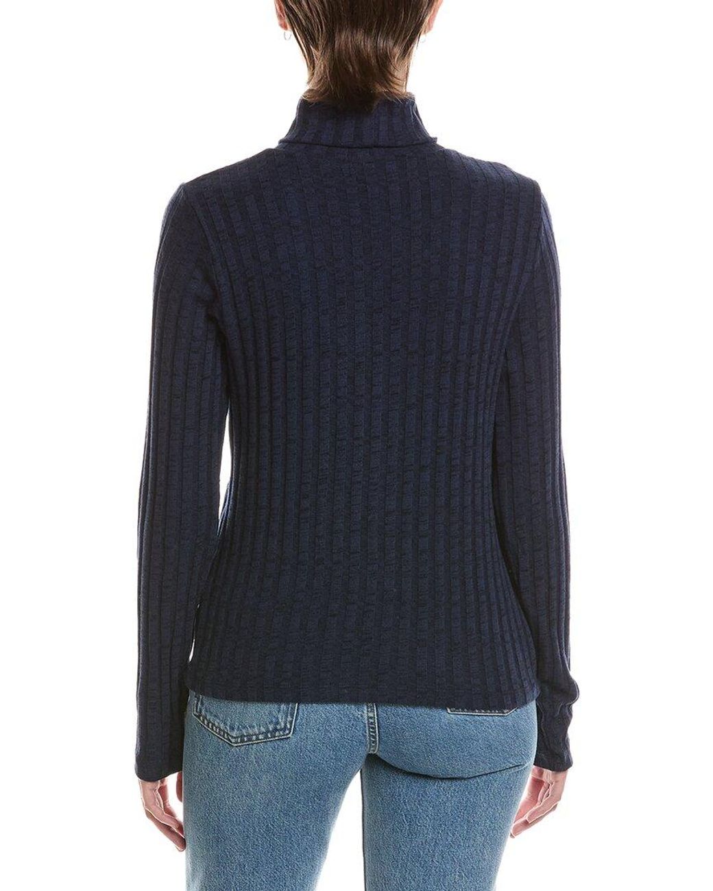 Michael Stars Blue Riley T-neck Sweater