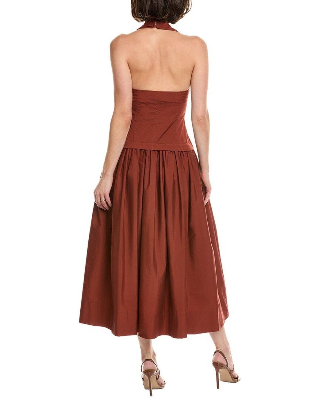 A.L.C. Red Nora Midi Dress