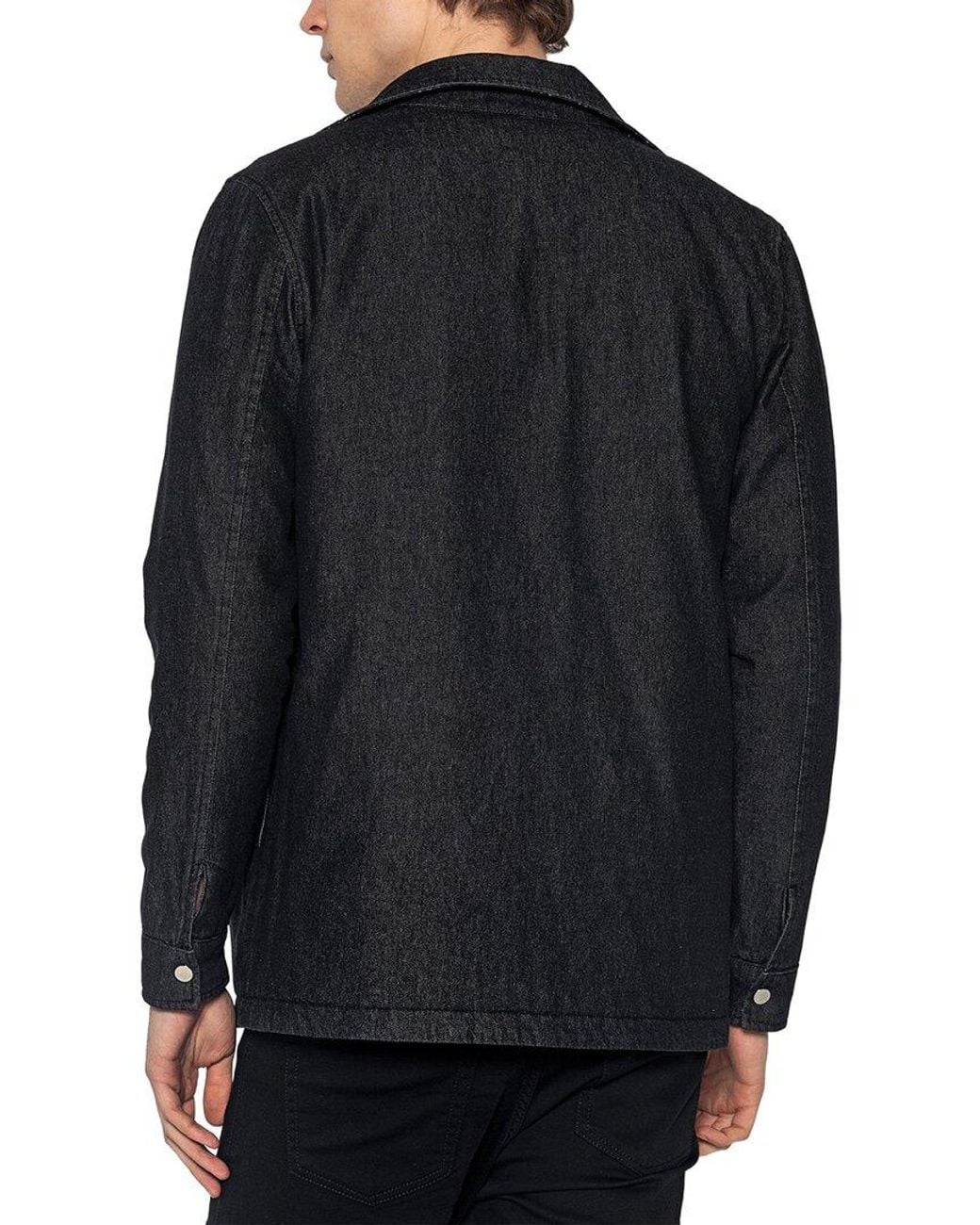 Ron Tomson Black Shirt Jacket for men