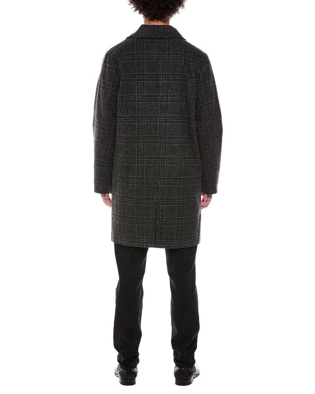 7 For All Mankind Black Overcoat for men