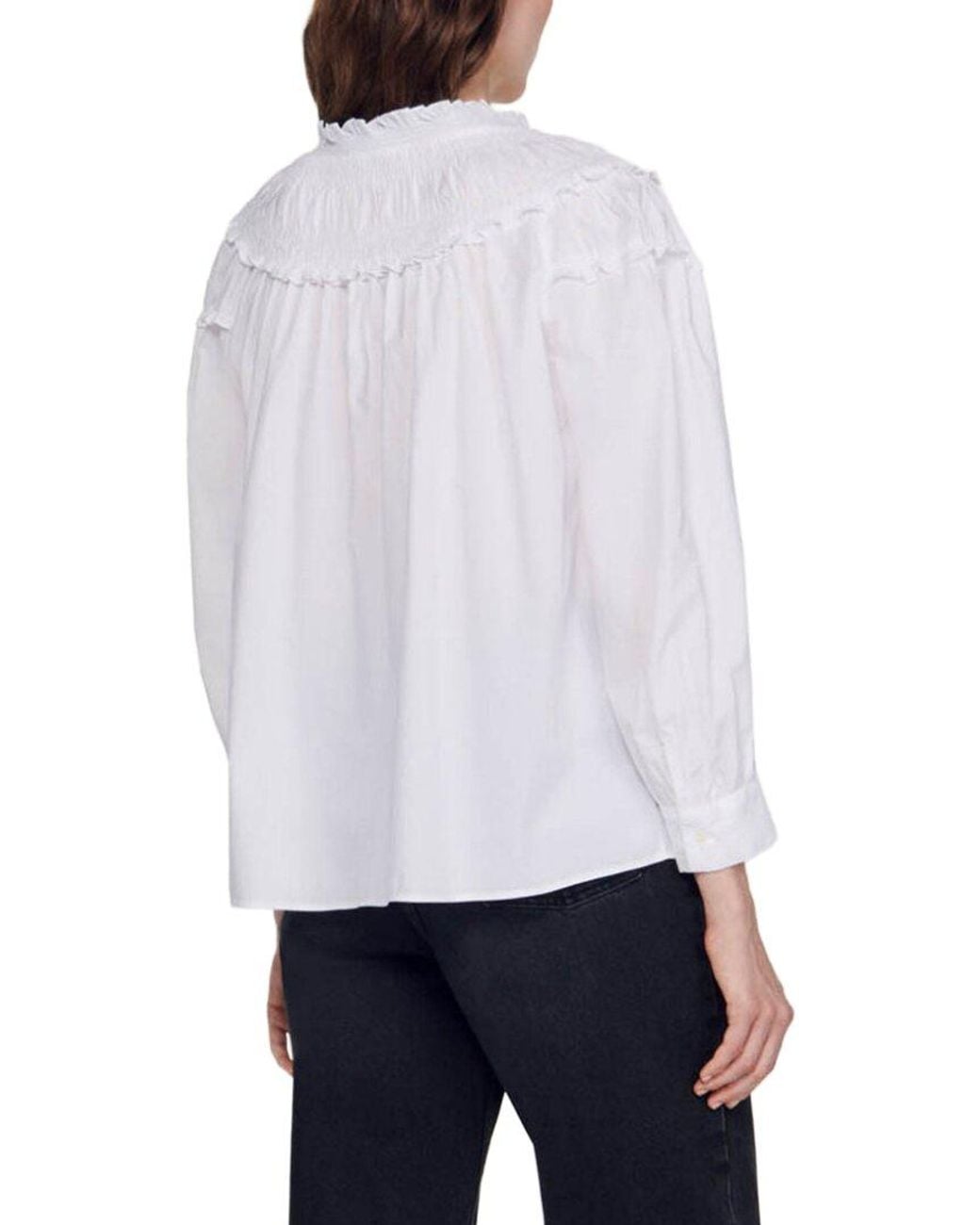 Sandro White Papilles Shirt