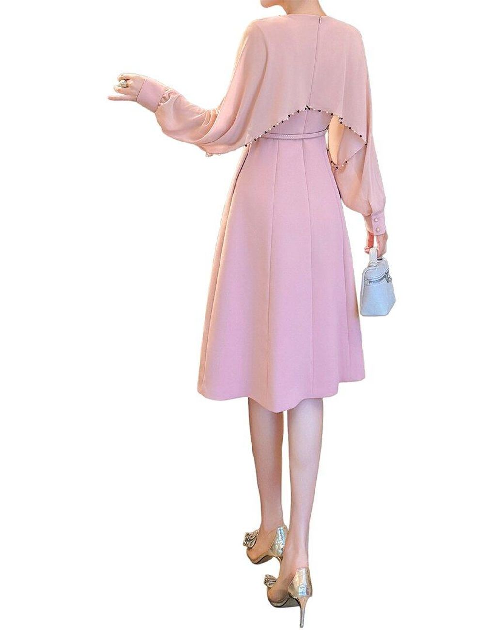 BRC By BURRYCO Pink Solid Midi Dress