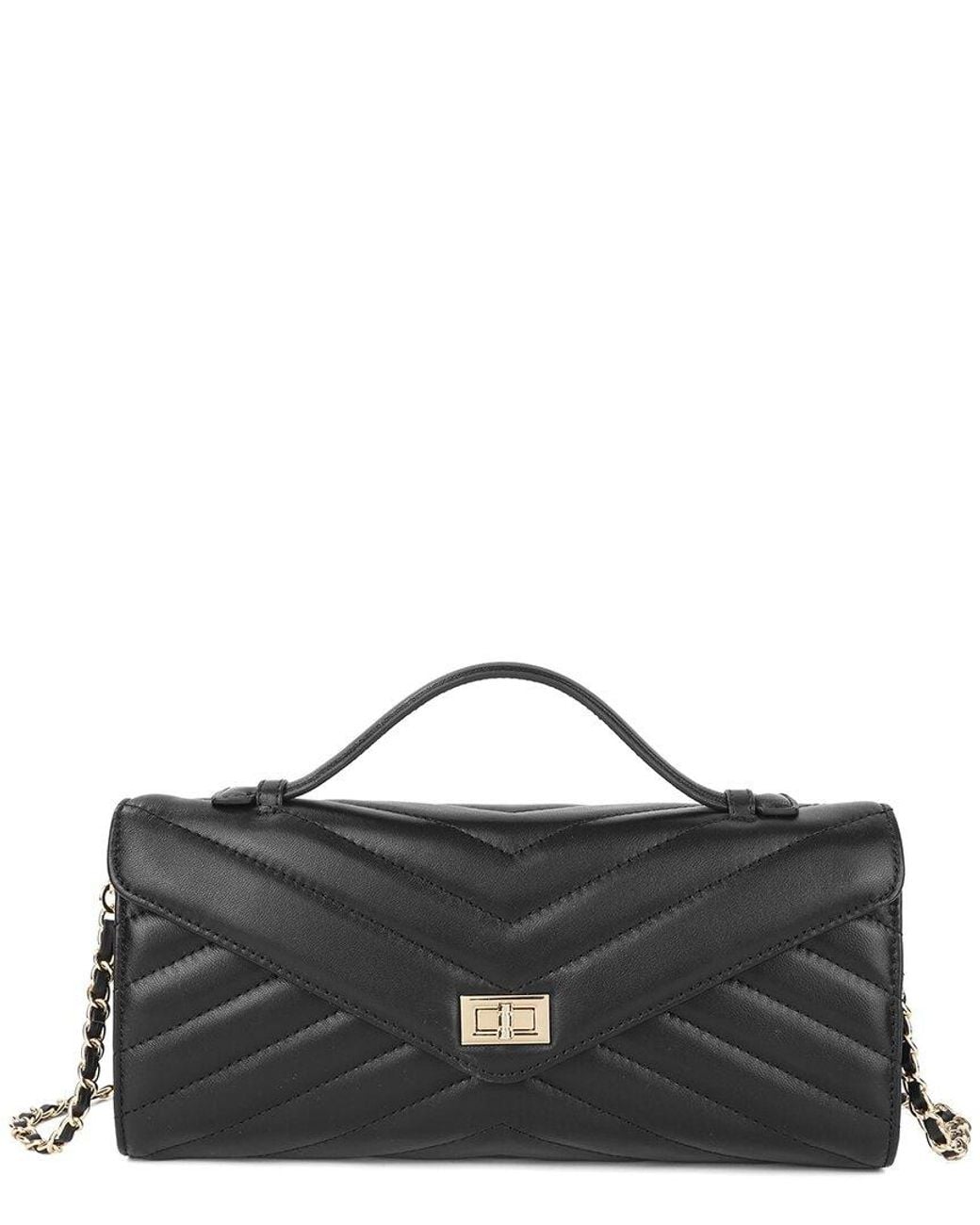 Tiffany & Fred Paris Black Quilted Leather Shoulder Bag