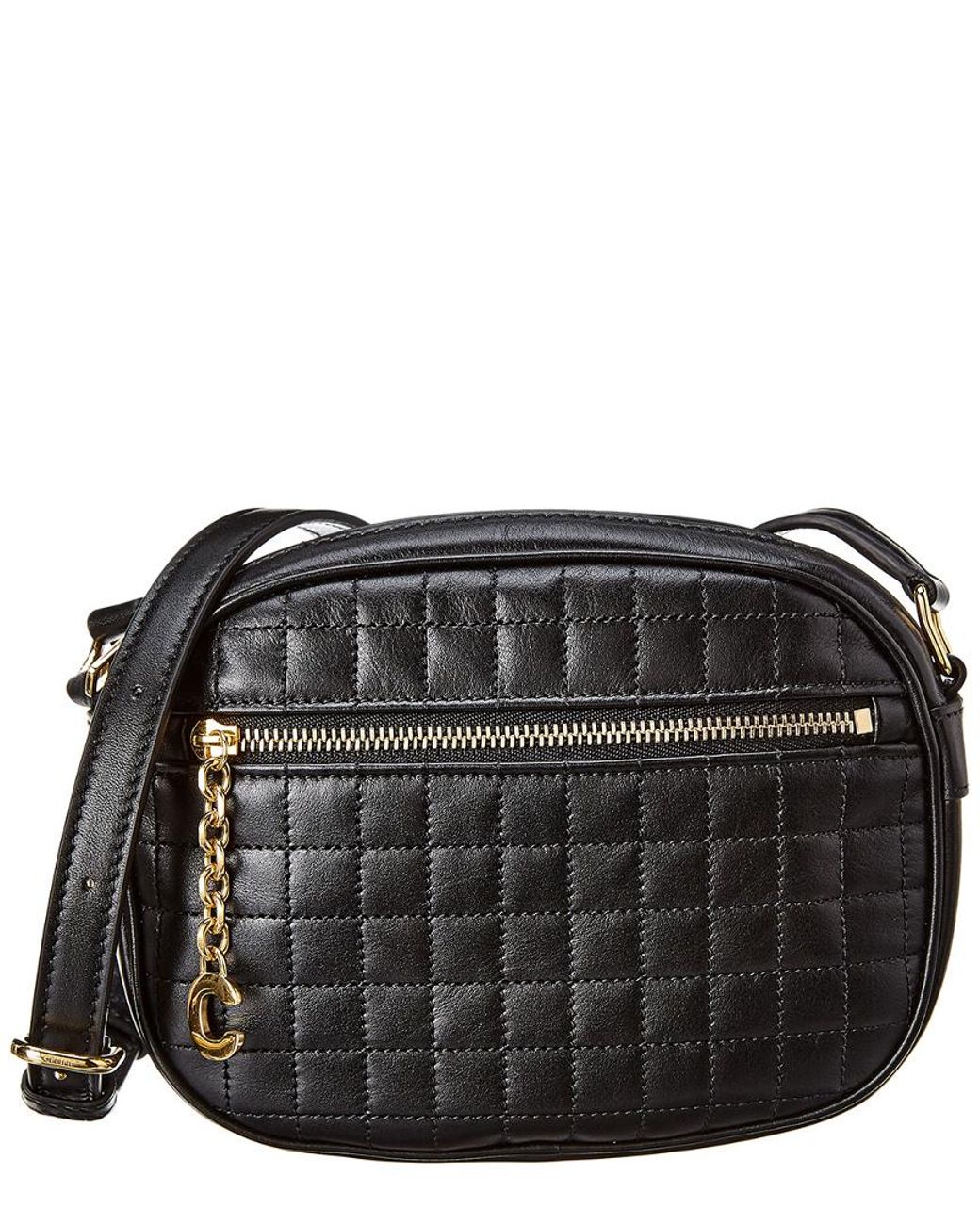Celine Small C Charm Quilted Leather Camera Bag in Blue | Lyst