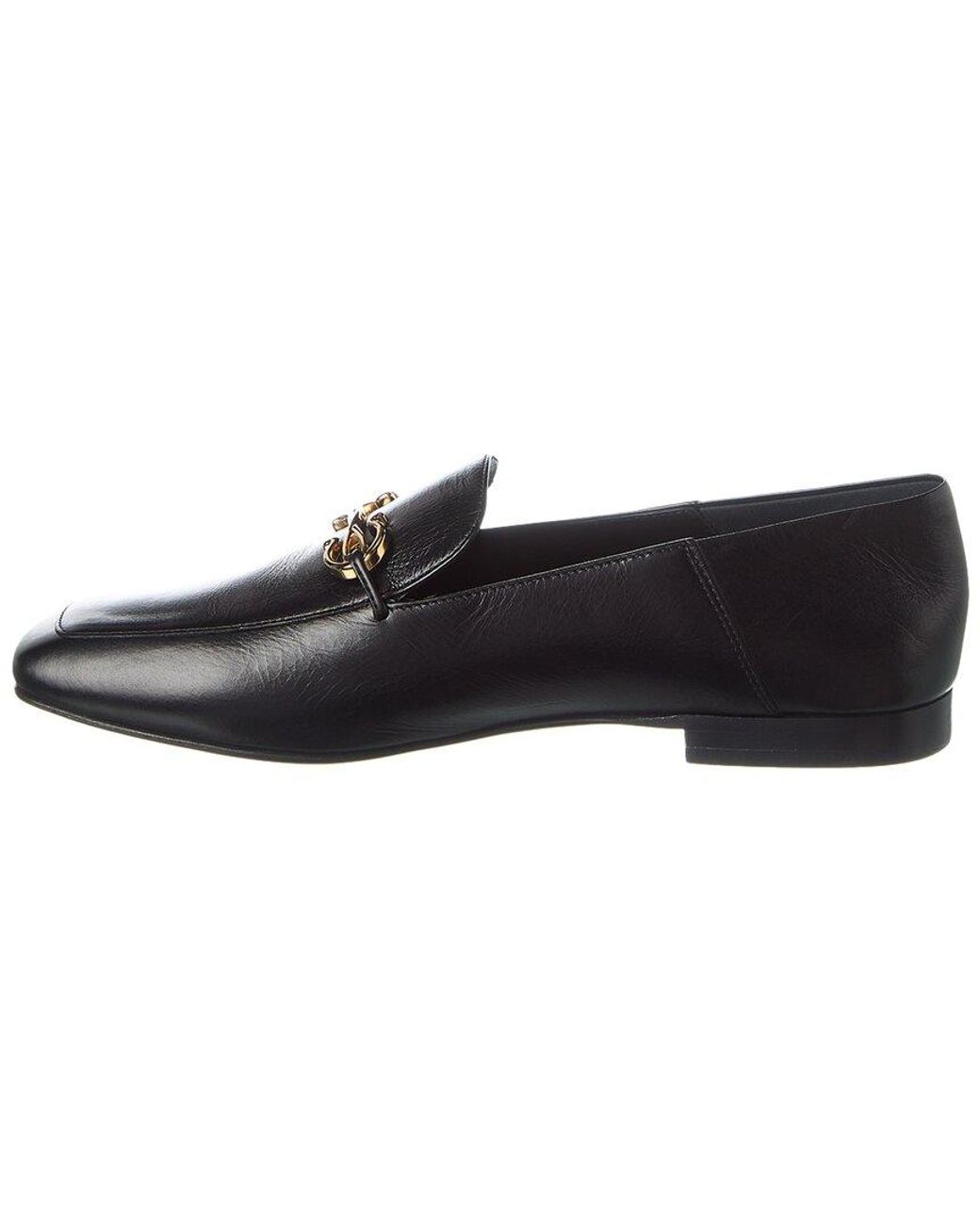 Ferragamo Black Gancini Ornament Leather Loafer