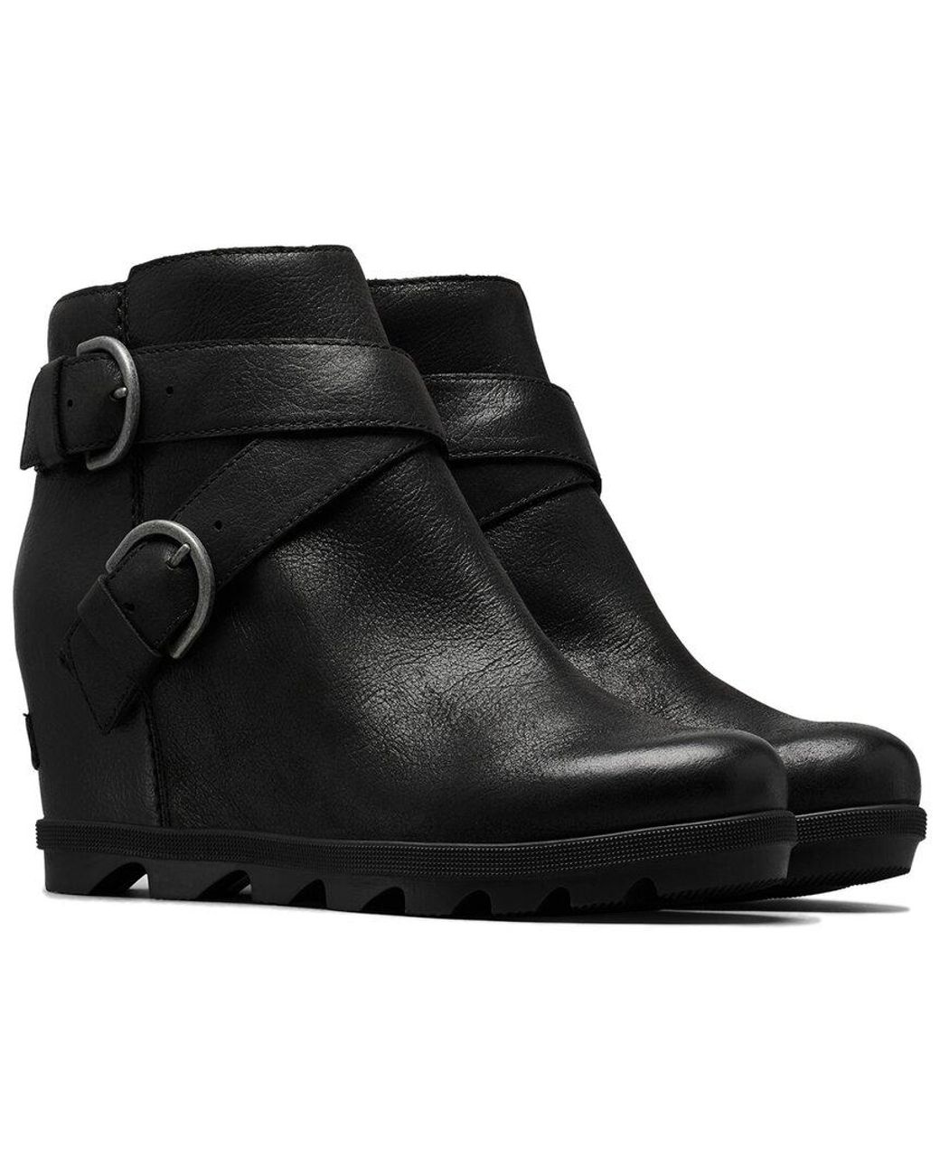 Black joan of arctic wedge sale