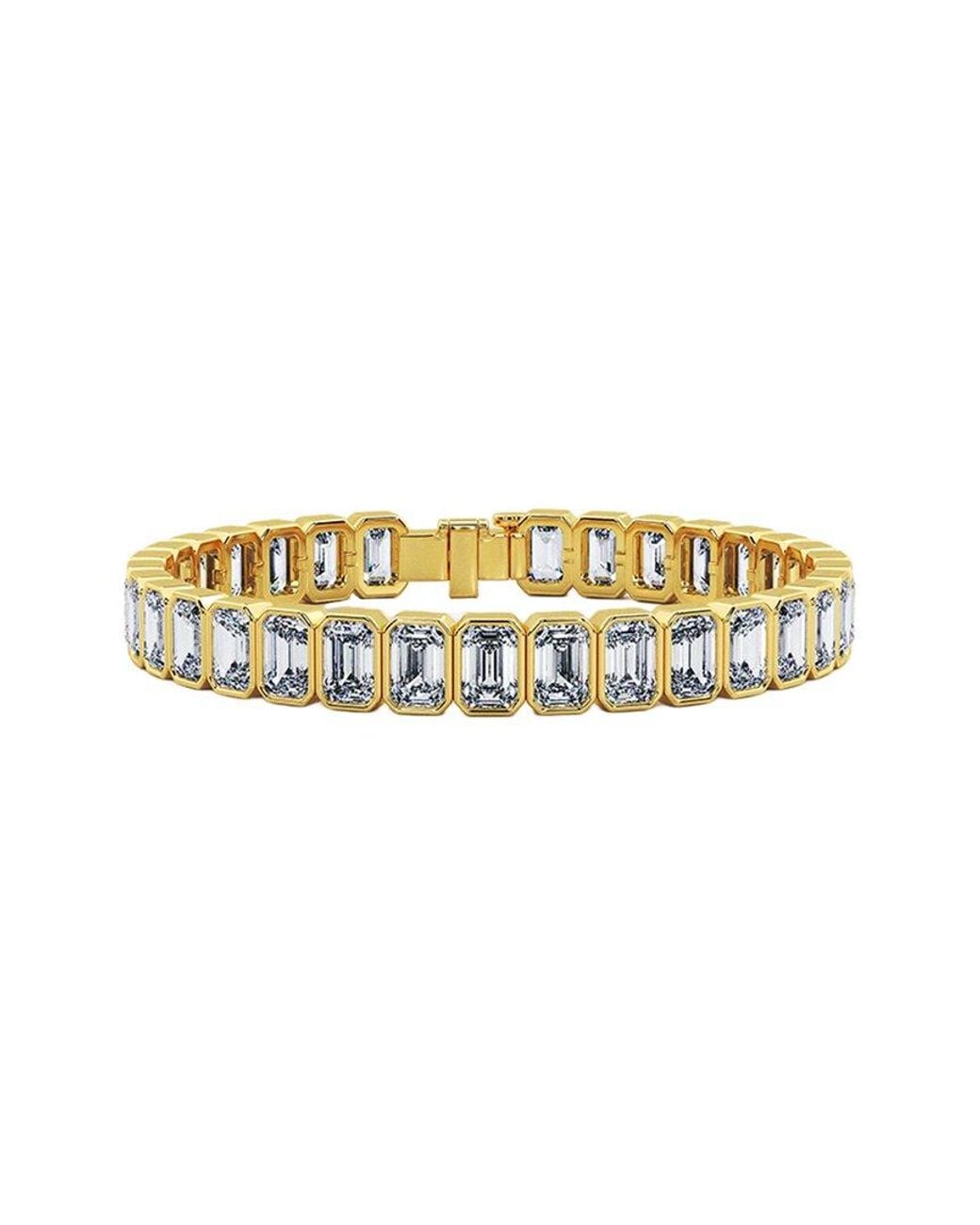 Lab Grown Diamonds Metallic 14K 23.50 Ct. Tw. Lab-Grown Diamond Tennis Bracelet