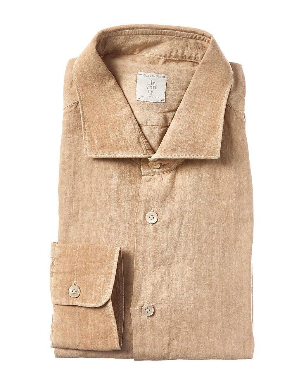 Eleventy Natural Dandy Linen Shirt for men