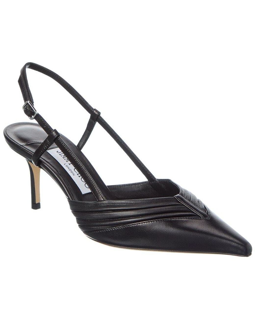 Jimmy Choo Blue Afia 65 Leather Slingback Pump