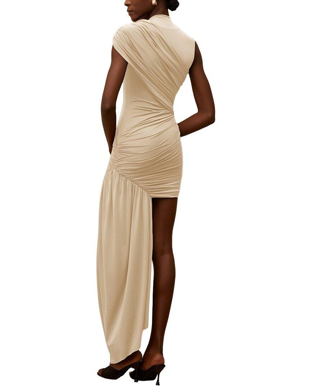 LEBRIN ATELIER Natural Solid Mini Dress