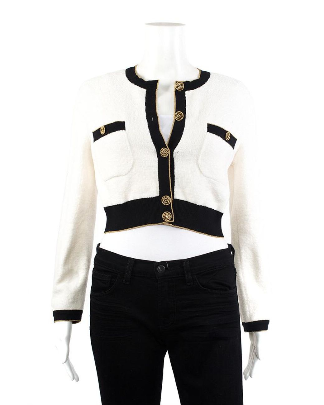 Chanel 2019 Cruise White Cardigan Sweater, Size Eu 34 | Lyst