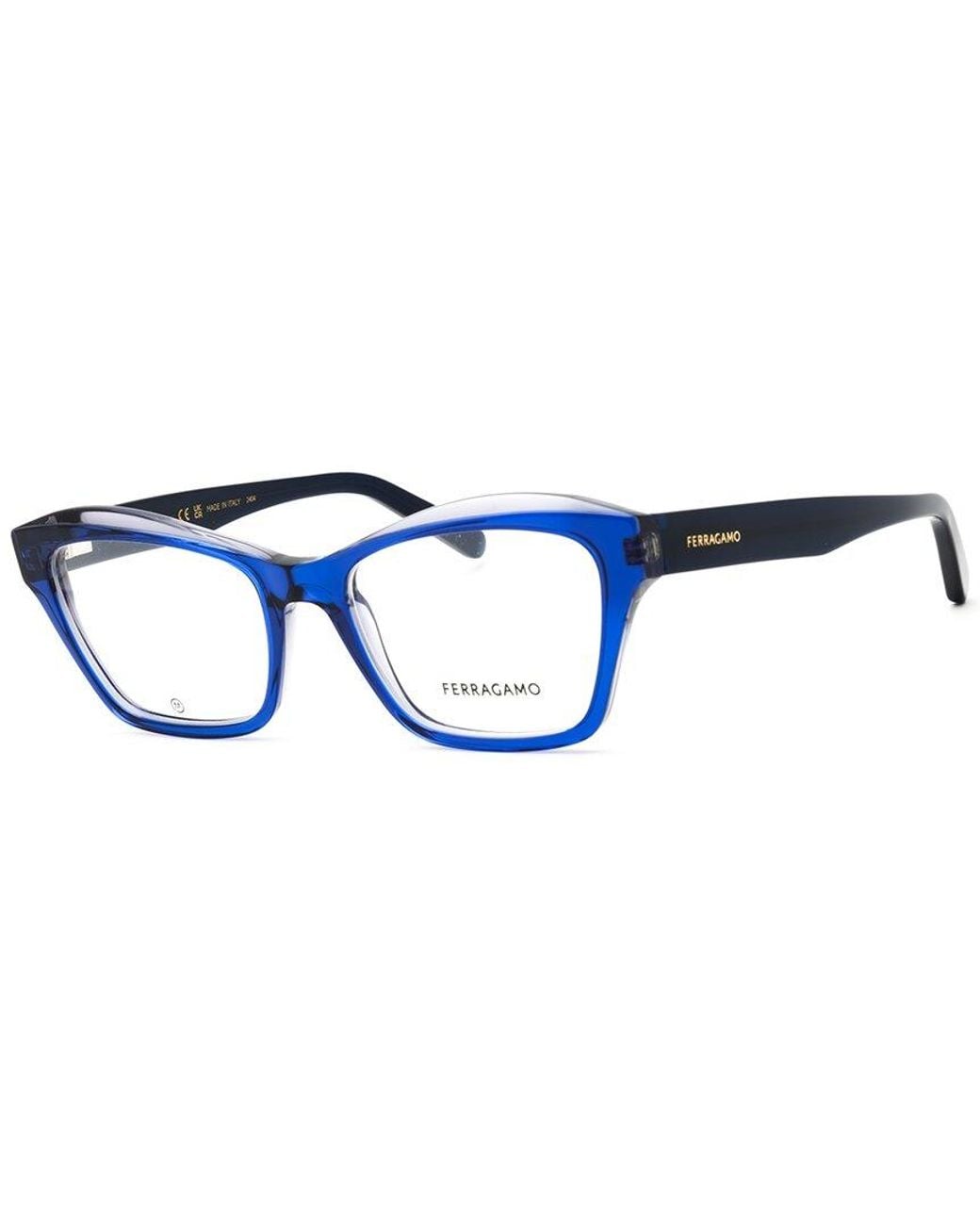 Ferragamo Blue 53Mm Optical Frames