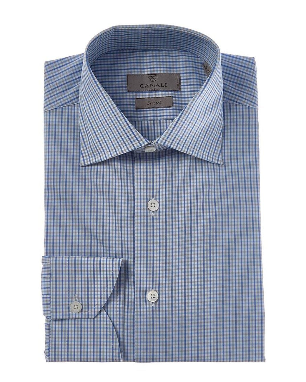 Canali Blue Dress Shirt for men