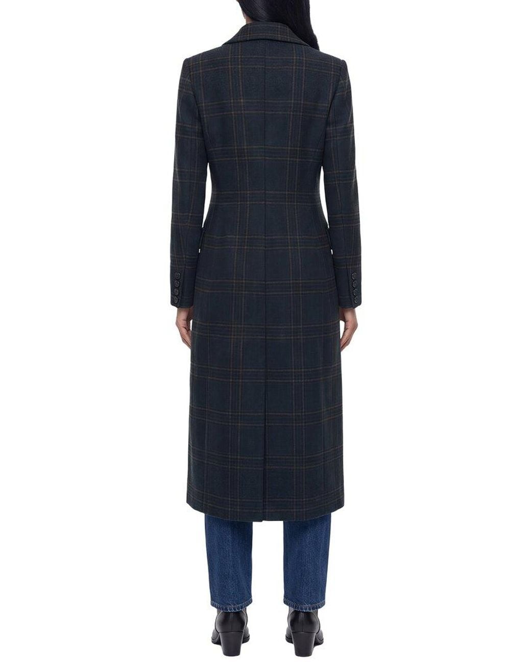 Avec Les Filles Blue Tailored Tuxedo Coat