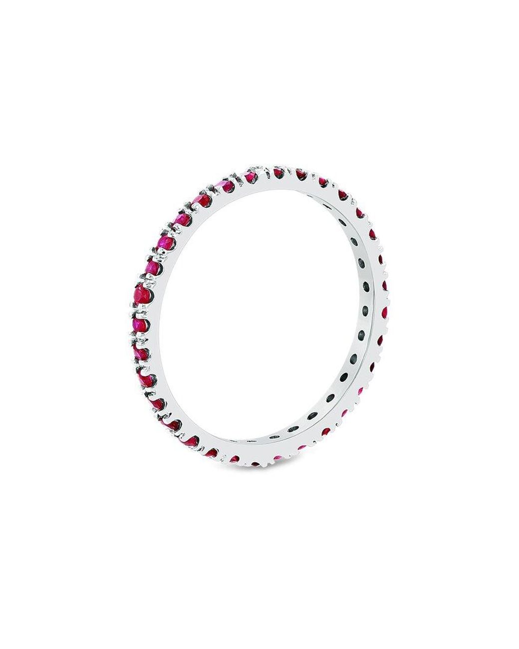 LEVARON White 14K 0.60 Ct. Tw. Ruby Stackable Ring