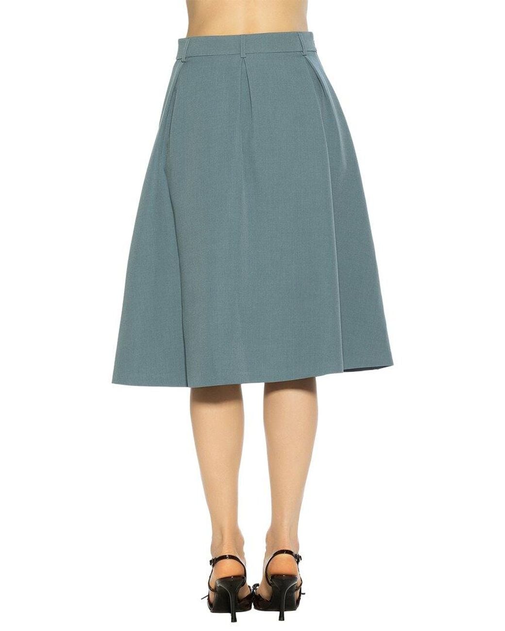Alexia Admor Blue Camille A-Line Skirt