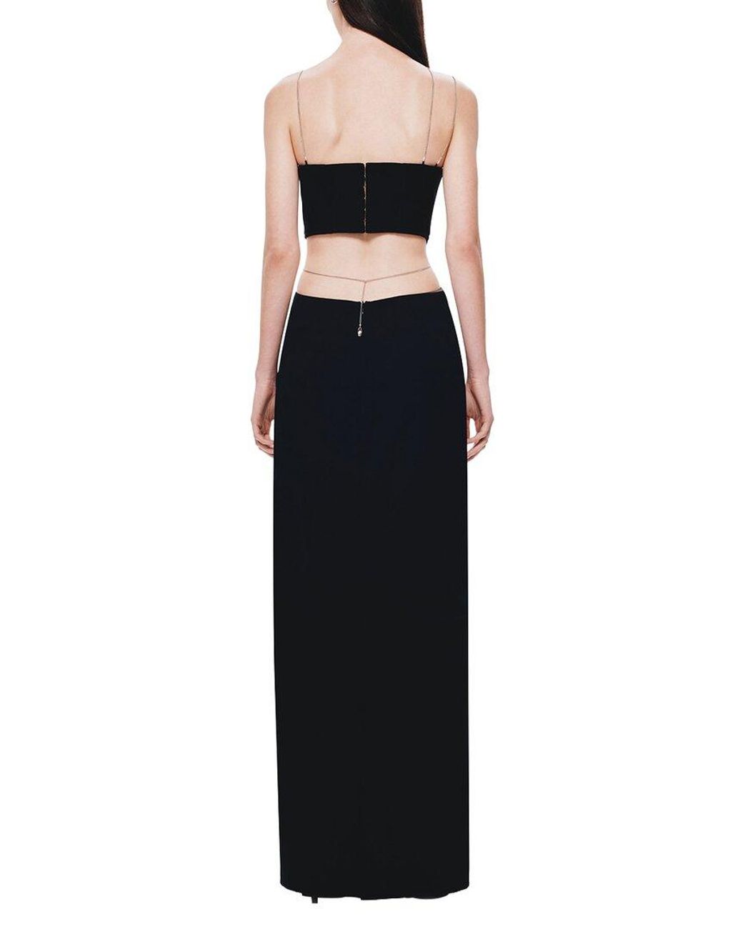 Misha Black The 'Cyrus' Chain Suiting Wool-Blend Dress