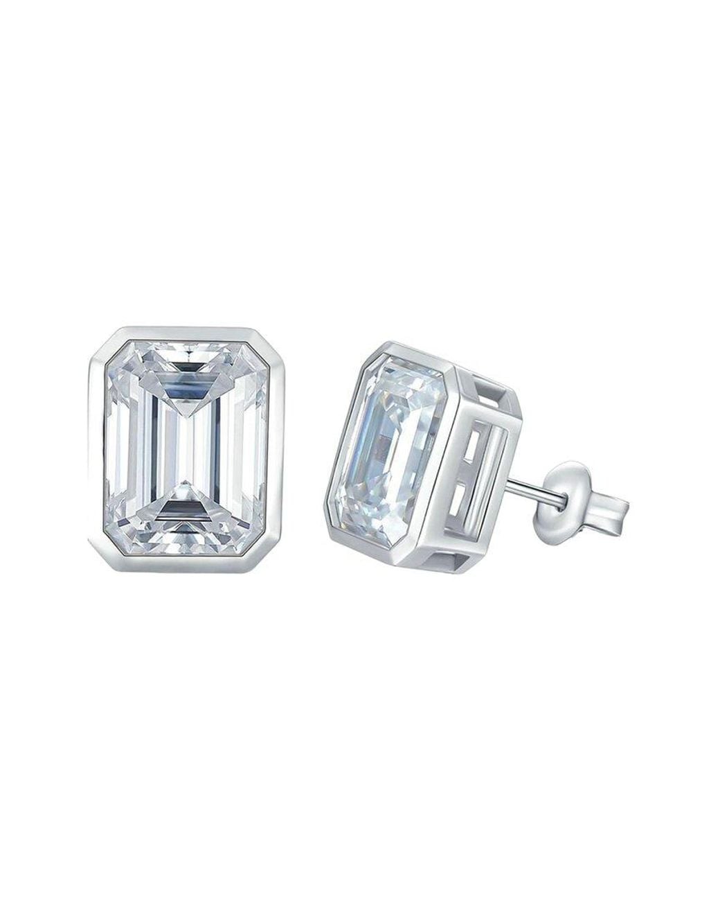 Donatello Gian White Emerald Stud Earrings