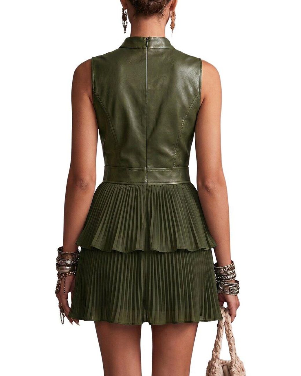 LOEY Green A-Line Dress