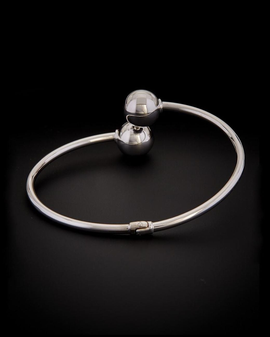 Italian Gold Black 14k Bypass Bangle