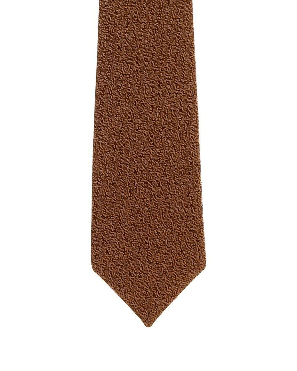 Canali Brown Reversible Silk Tie for men