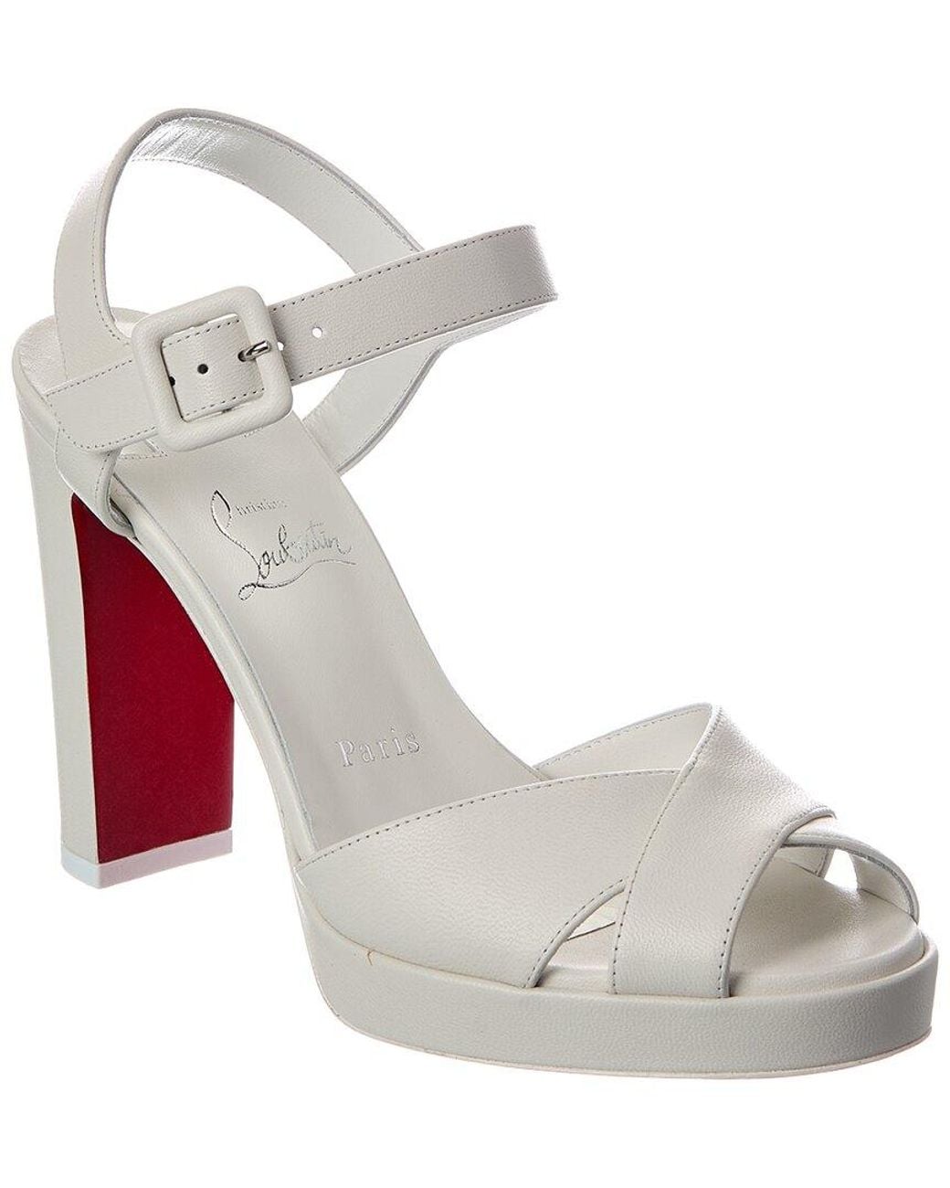 Christian Louboutin Metallic Cora 100 Leather Sandal