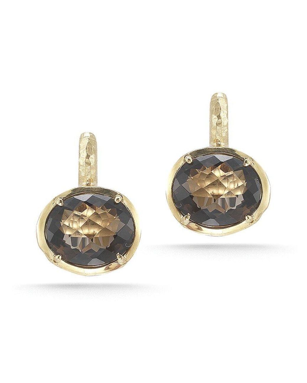 Reiss Metallic 14k 5.50 Ct. Tw. Smokey Topaz Earrings