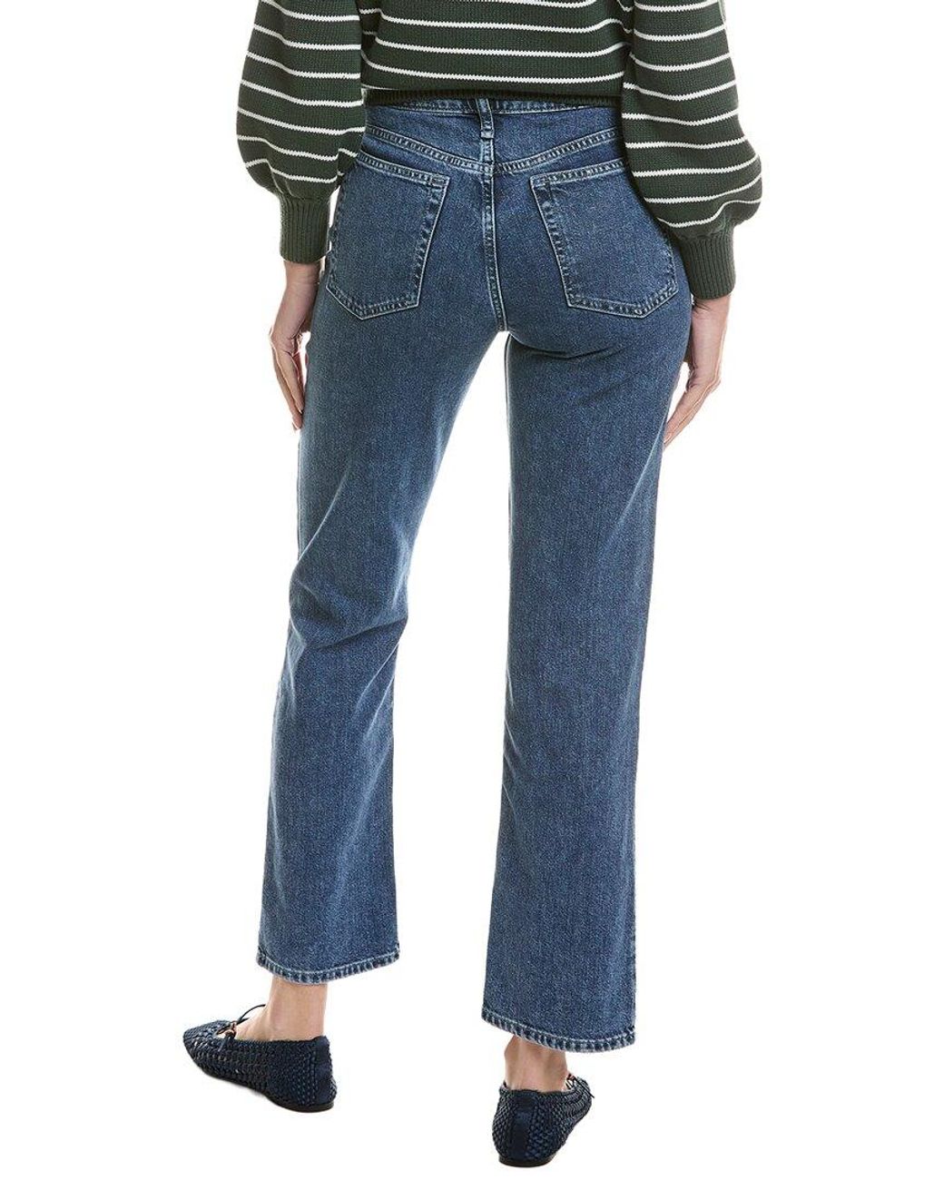 Rag & Bone Blue Alexa Mid Rise Straight Jean