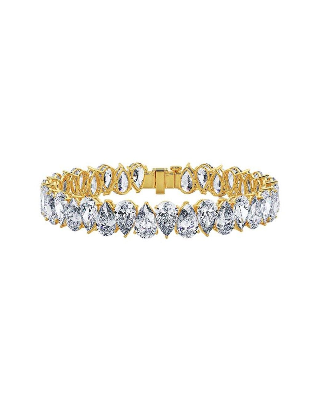 Lab Grown Diamonds White 14K 23.50 Ct. Tw. Lab-Grown Diamond Tennis Bracelet