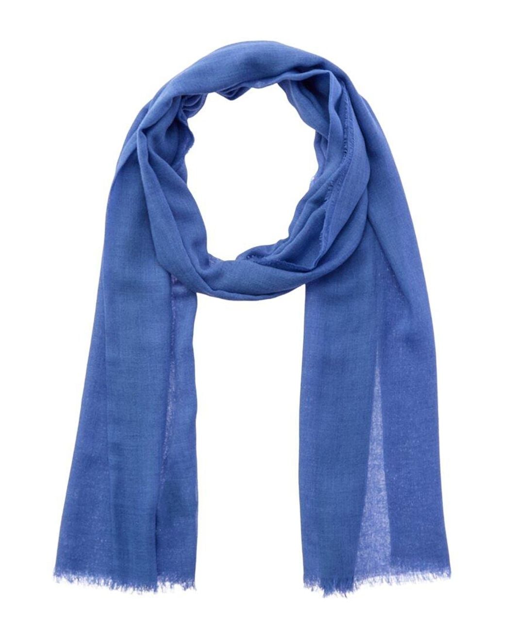 Bruno Magli Blue Cashmere-blend Scarf