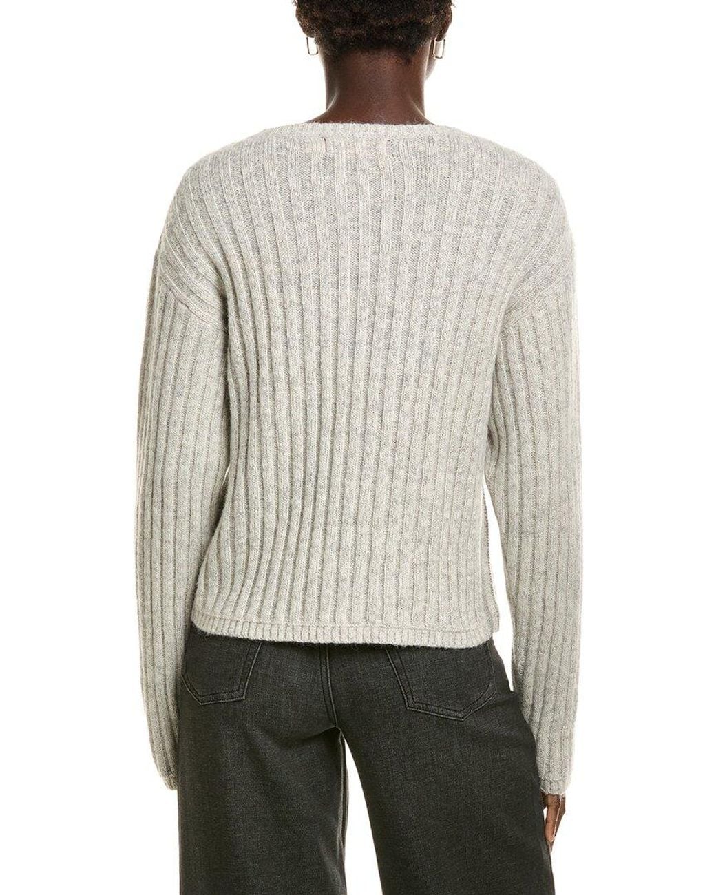 Amo Denim Gray Amo Hallie Alpaca & Wool-Blend Sweater