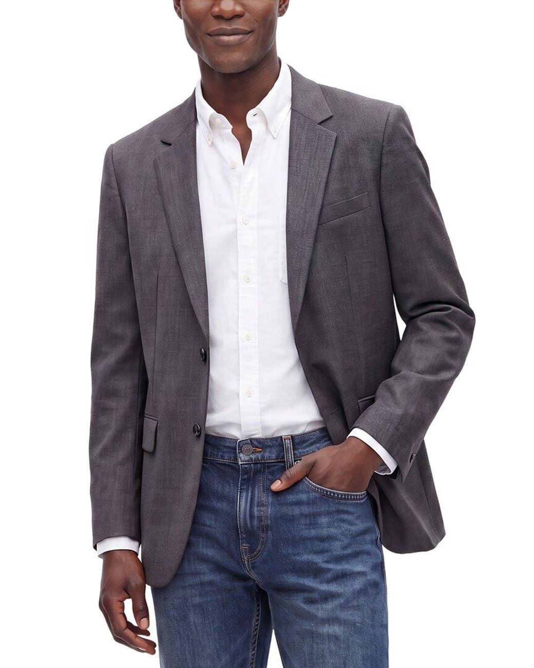 Kilgour Blue Wool Jacket for men