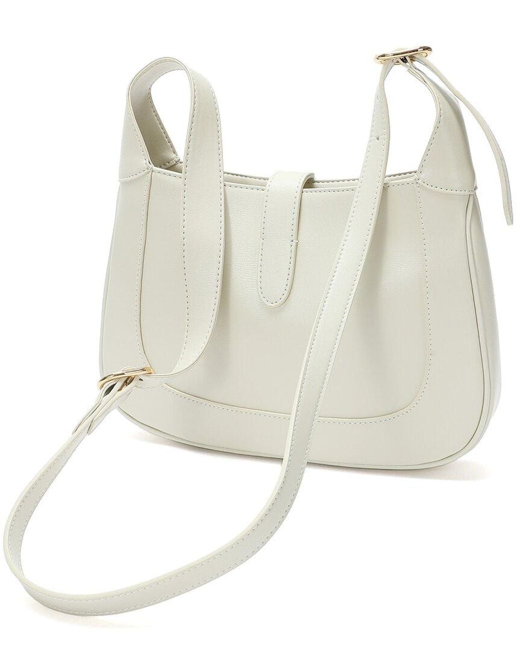 Tiffany & Fred Paris White Leather Messenger Bag