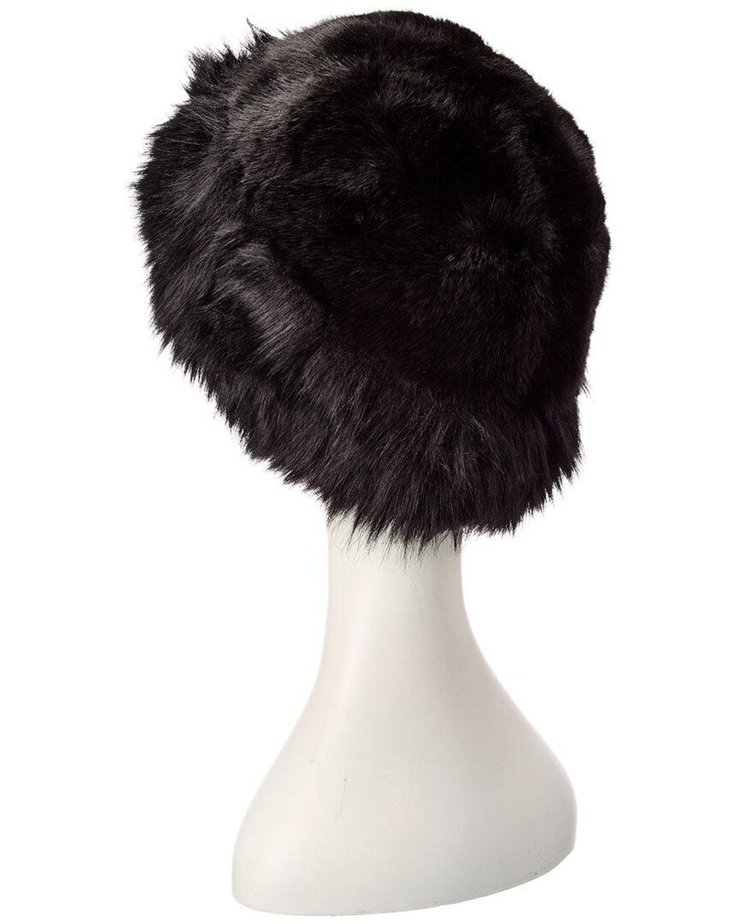 Surell Black Accessories Eyelash Cuffed Bucket Hat