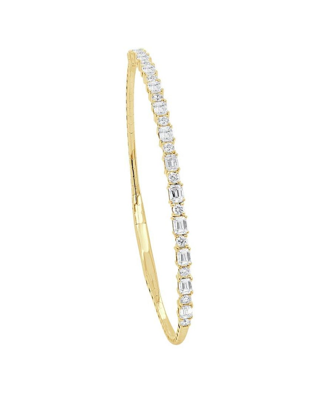 Sabrina Designs Metallic 14K 1.90 Ct. Tw. Diamond Flexible Bangle