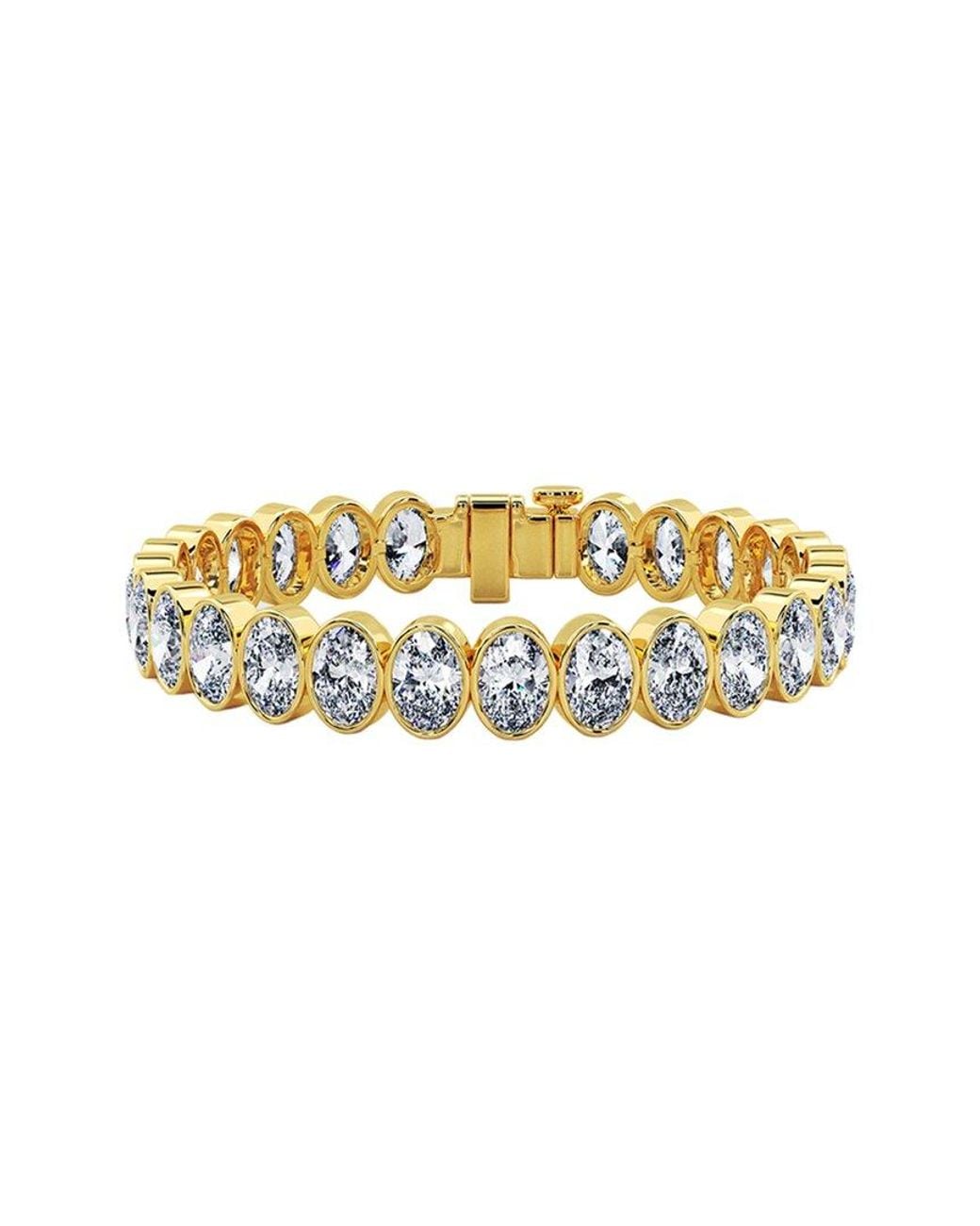Lab Grown Diamonds Metallic 14K 32.50 Ct. Tw. Lab-Grown Diamond Tennis Bracelet