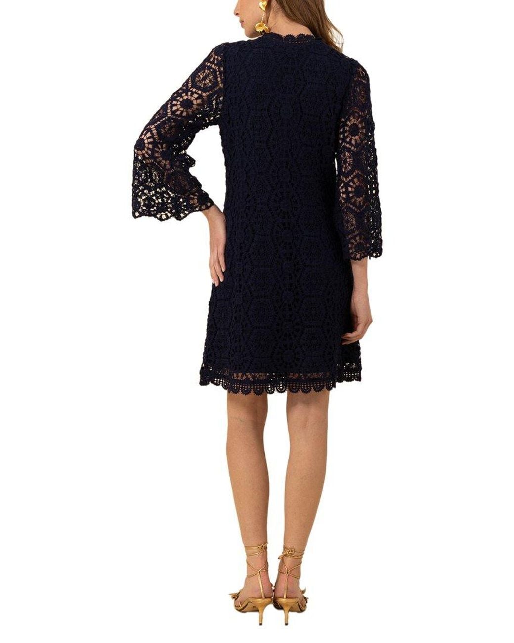 Hale Bob Black Amirah Midi Dress