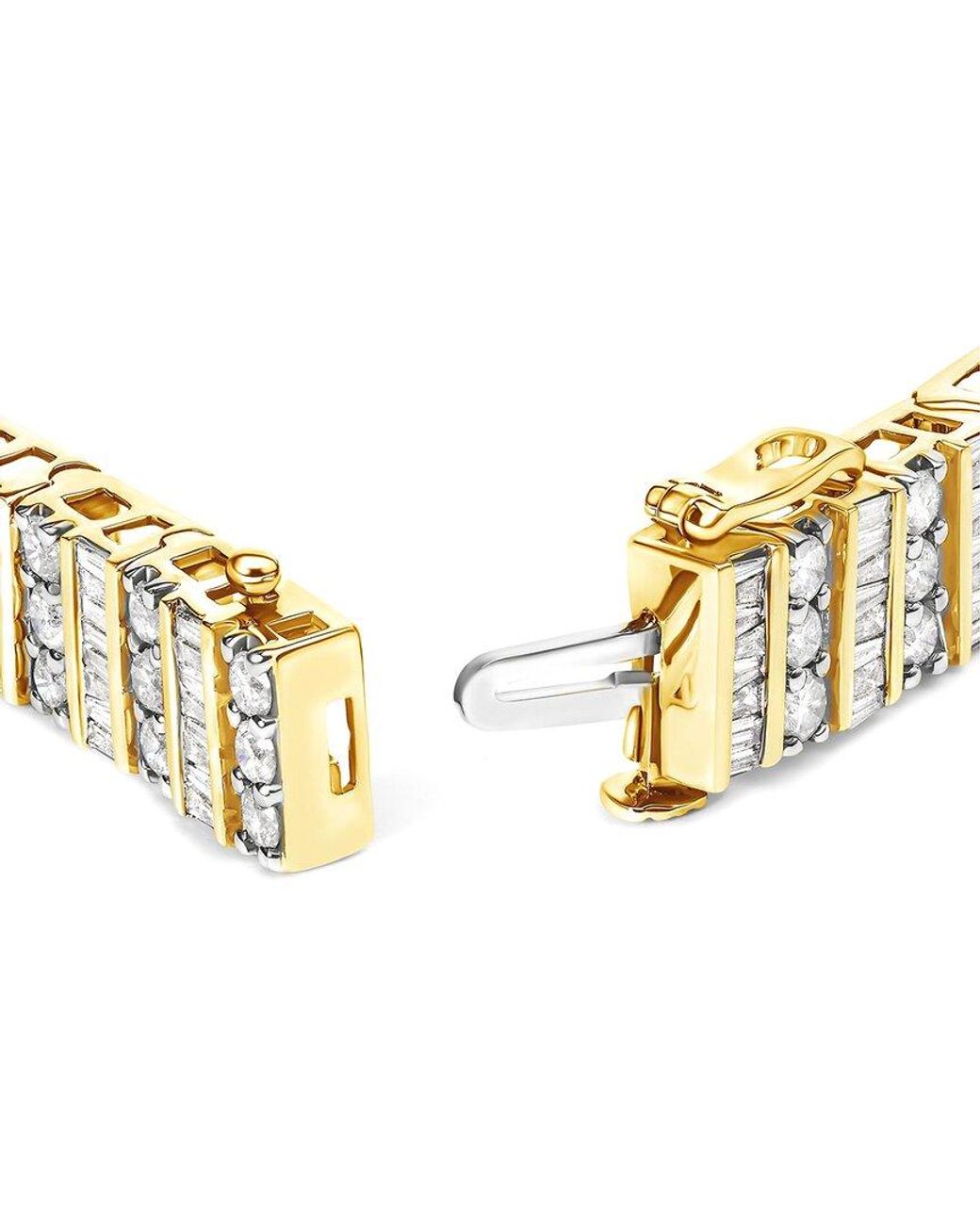 Haus of Brilliance Metallic 14K 5.50 Ct. Tw. Diamond Link Bracelet