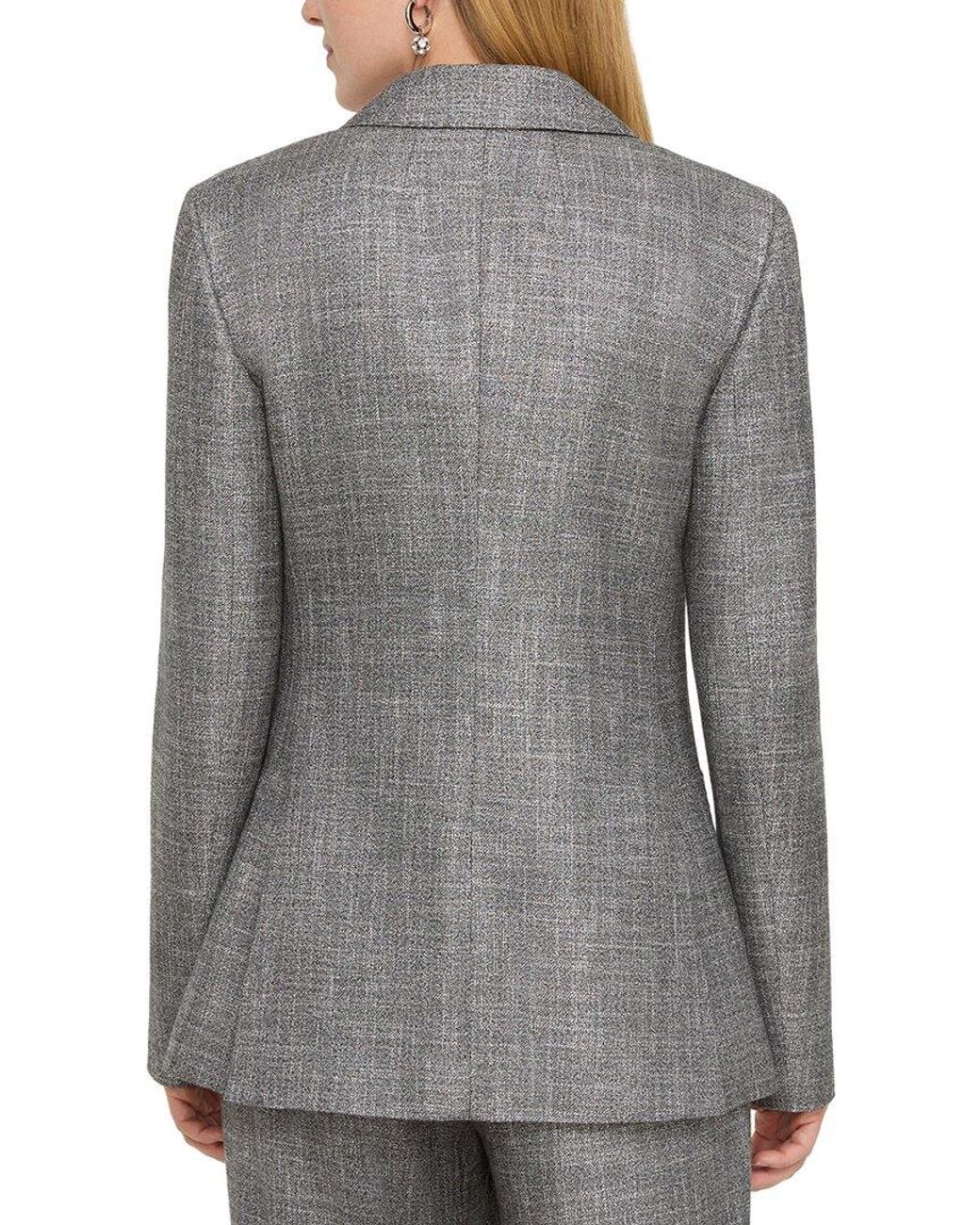 Lafayette 148 New York Gray Three Pocket Blazer