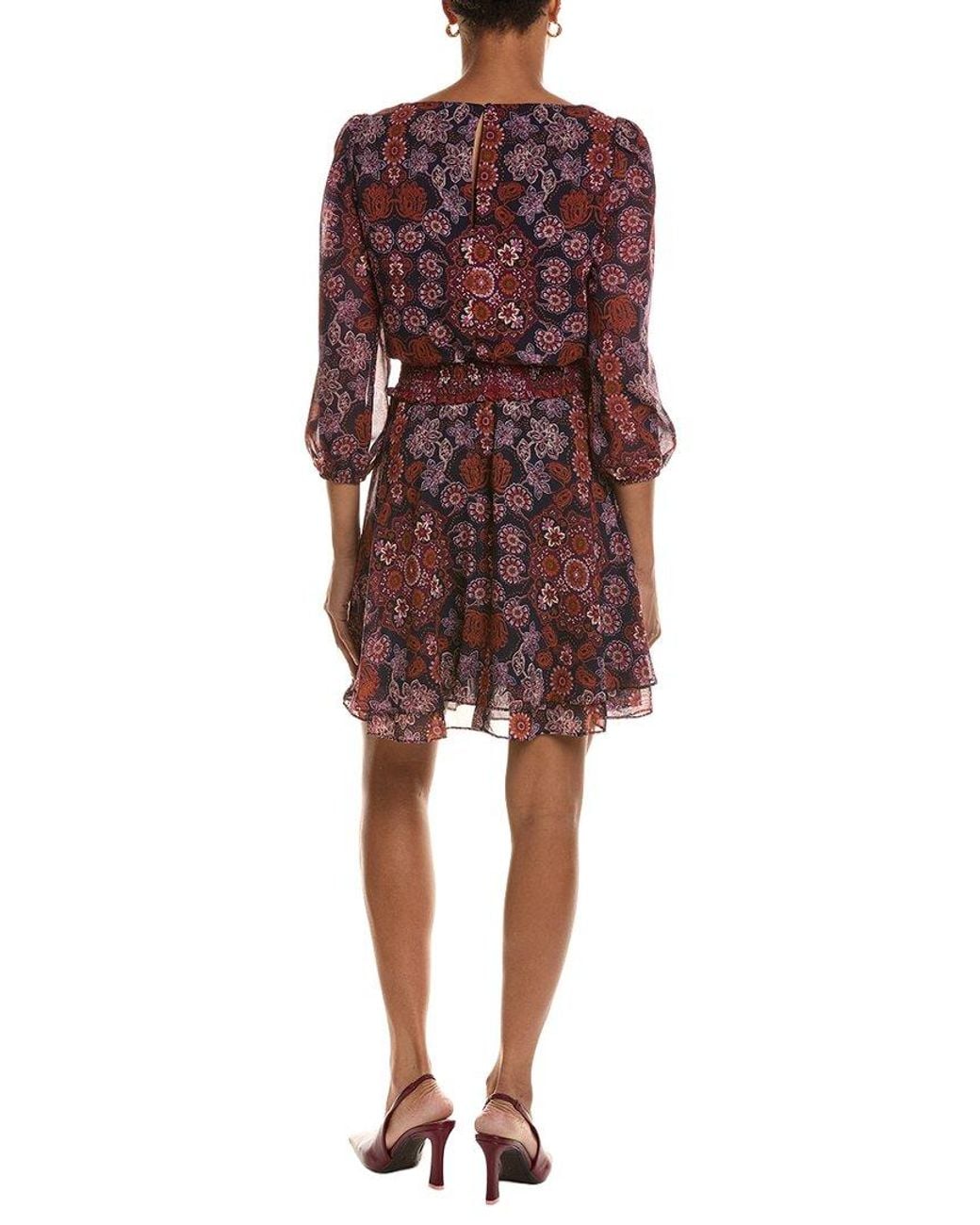 Vince Camuto Red Long Sleeve Mini Dress