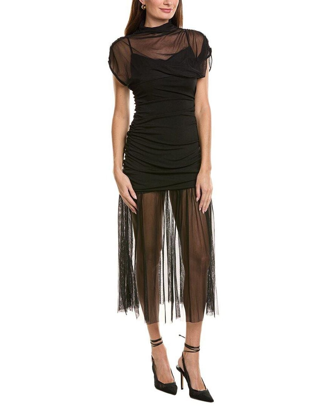 IPPONELLI Black Solid Maxi Dress
