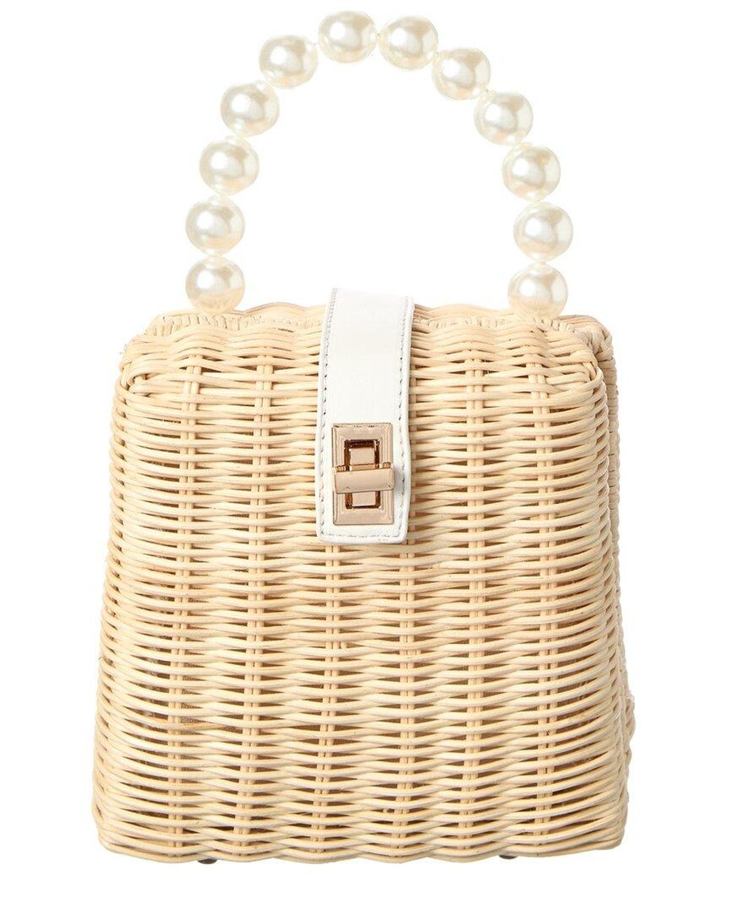 Surell Natural Accessories Mini Straw Clutch