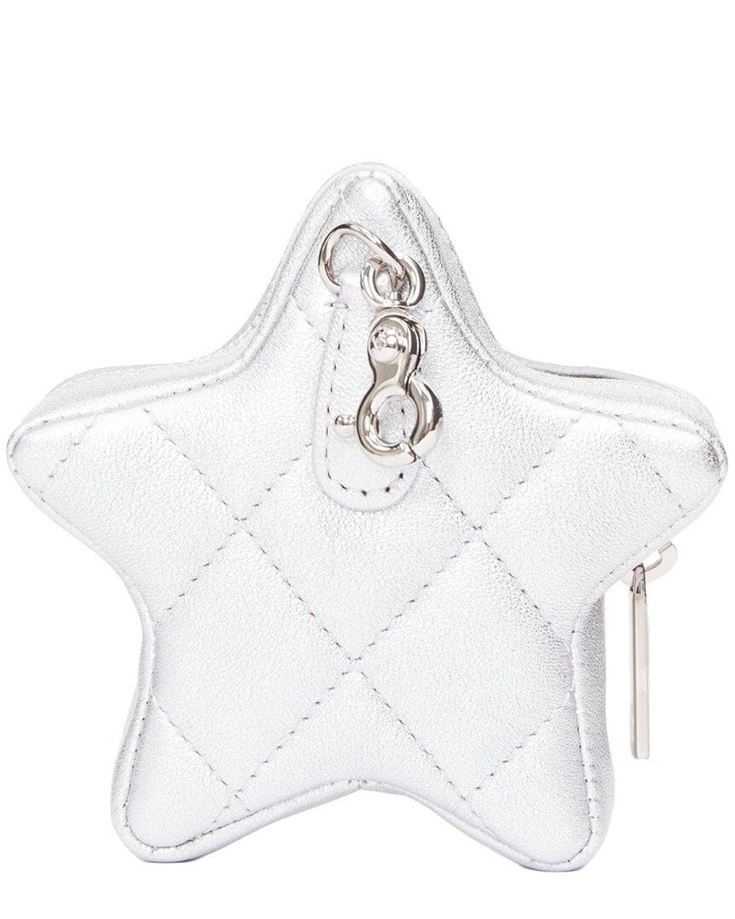 Chanel White Lambskin Cc Logo Star Coin Purse (Authentic Pre-Loved)