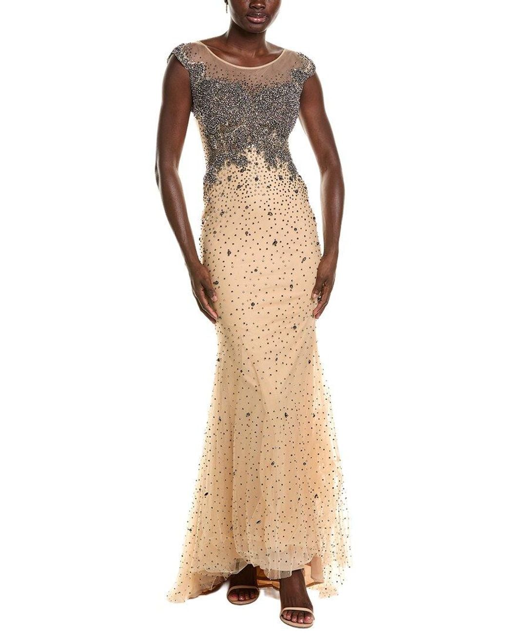 Issue New York Natural Embellished Gown